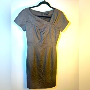 TAHARI BY ARTHUR S. LEVINE Women’s Brown Tweed Short Sleeve Dress Size 4